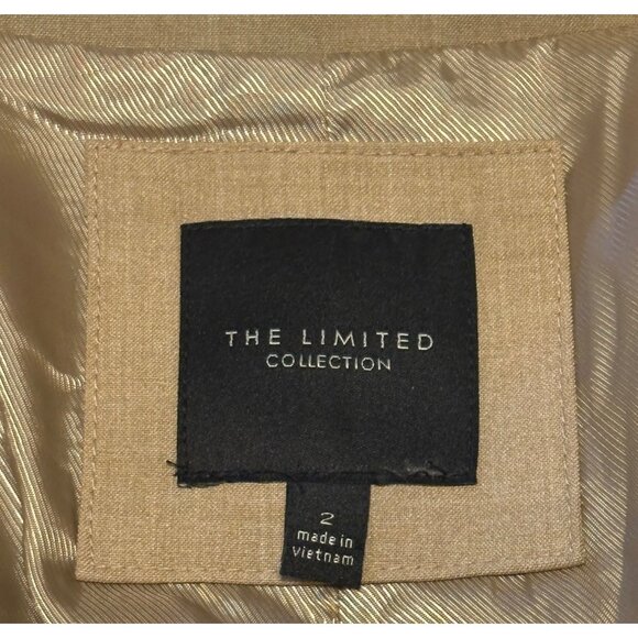 Women's The Limited Collection Beige Blazer Jacket Polyester Rayon Blend Size 2 - Picture 10 of 16